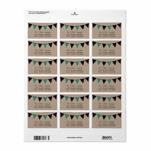 Het moderne Collectie van het Bunting Wedding van Etiket (Full Sheet)