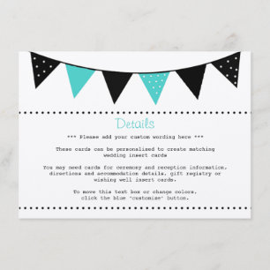 Het moderne Collectie van het Bunting Wedding van Informatiekaartje