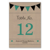 Het moderne Collectie van het Bunting Wedding van  Kaart (Voorkant)