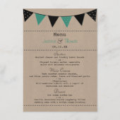 Het moderne Collectie van het Bunting Wedding van  Menu (Voorkant)