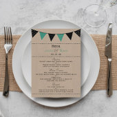 Het moderne Collectie van het Bunting Wedding van  Menu