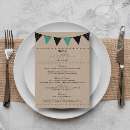 Het moderne Collectie van het Bunting Wedding van  Menu