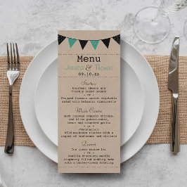 Het moderne Collectie van het Bunting Wedding van  Menu