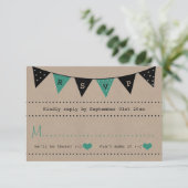 Het moderne Collectie van het Bunting Wedding van  RSVP Kaartje (Staand voorkant)