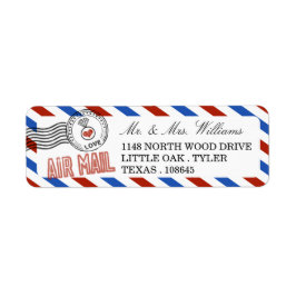 Het moderne Collectie van het luchtposthuwelijk Etiket