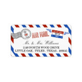 Het moderne Collectie van het luchtposthuwelijk Etiket (Voorkant)