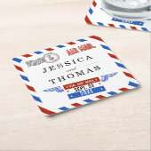 Het moderne Collectie van het luchtposthuwelijk Kartonnen Onderzetters (Schuin)