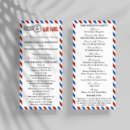 Het moderne Collectie van het luchtposthuwelijk Programmakaart