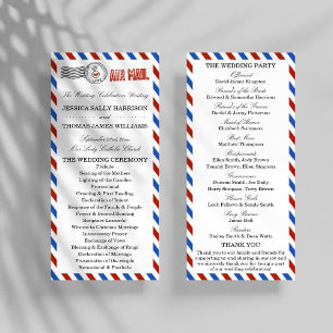 Het moderne Collectie van het luchtposthuwelijk Programmakaart