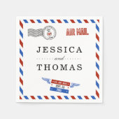 Het moderne Collectie van het luchtposthuwelijk Servetten (Voorkant)