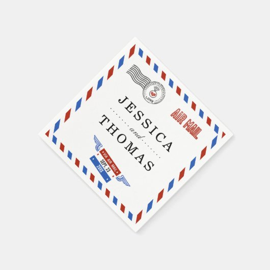 Het moderne Collectie van het luchtposthuwelijk Servetten (Hoek)