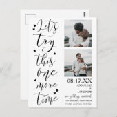 Het moderne coole manuscript 2 foto's laat sparen  briefkaart (Voorkant / Achterkant)