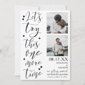 Het moderne coole manuscript 2 foto's laat sparen  save the date (Voorkant)