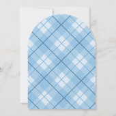 Het moderne Denim Teddy Bear Baby shower Kaart (Achterkant)