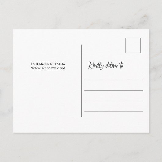 Het moderne die Borstel van de HandschriftWit spar Aankondigingskaart (Achterkant)