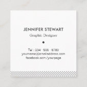 Het moderne Eenvoudige Elegante Stip van het Vierkante Visitekaartje (Achterkant)