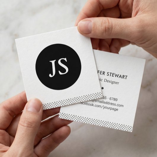 Het moderne Eenvoudige Elegante Stip van het Vierkante Visitekaartje