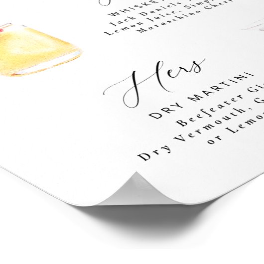 Het moderne Elegant Poster van de Handtekening van (Hoek)