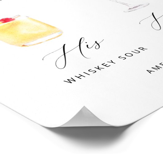 Het moderne Elegant Poster van de Handtekening van (Hoek)