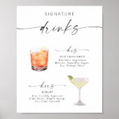 Het moderne Elegant Poster van de Handtekening van (Voorkant)