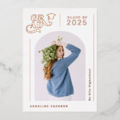 Het moderne elegante fotojaar van de typografie af folie uitnodiging (Voorkant)