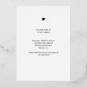 Het moderne elegante fotojaar van de typografie af folie uitnodiging (Achterkant)