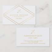 Het moderne Elegante Goud van Faux van de Schaar Visitekaartje (Voorkant / Achterkant)