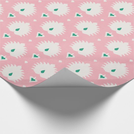 Het moderne elegante patroon van pastelkleur roze cadeaupapier (Hoek)