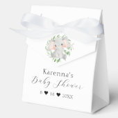 Het moderne Elephant Greenery Baby shower Bedankdoosjes (Voorkant)