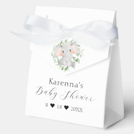Het moderne Elephant Greenery Baby shower Bedankdoosjes
