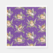 Het moderne engelenpatroon is paars servet (Voorkant)