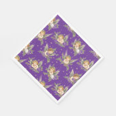 Het moderne engelenpatroon is paars servet (Hoek)