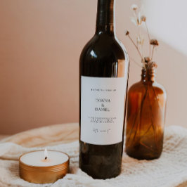 Het moderne etiket van de wijnfles Sjabloon