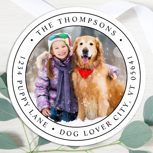 Het moderne Etiket van het Adres van de Ronde van