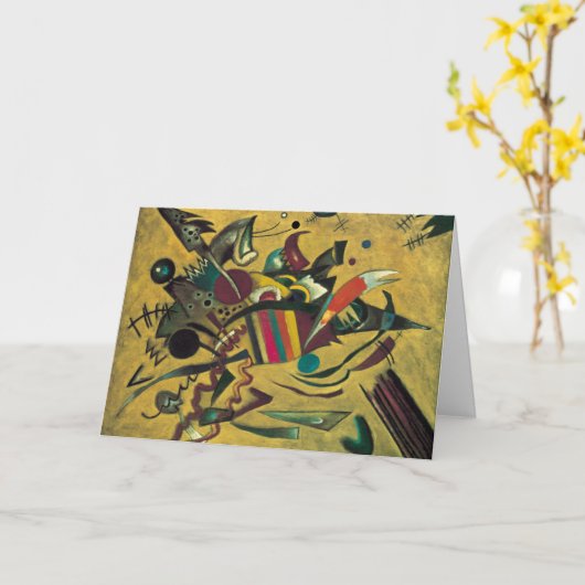 Het Moderne Expressionistische Kunstwerk Absract Kaart (Gele Bloem)