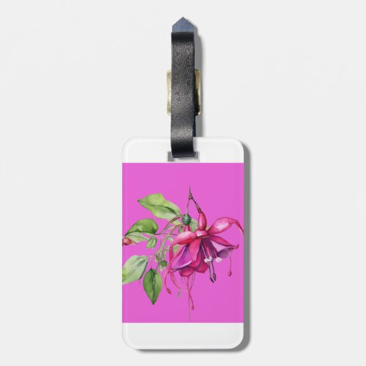 Het moderne Fuschia Bagagelabel (Achterkant verticaal)