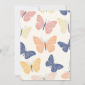 Het moderne genderneutrale vlindertje Baby shower Kaart (Achterkant)