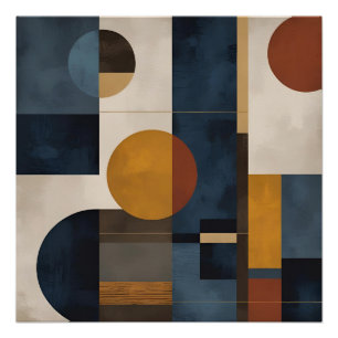 Het moderne geometrische Abstracte canvas - Mid-Ce Perfect Poster