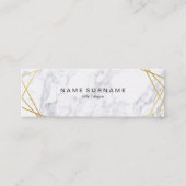 Het moderne Geometrische Gouden MiniVisitekaartje Mini Visitekaartje (Voorkant)