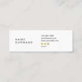 Het moderne Geometrische Gouden MiniVisitekaartje Mini Visitekaartje (Achterkant)