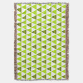 Het moderne Geometrische Groene & Witte Patroon Deken (Voorkant Verticaal)