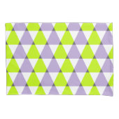 Het moderne Geometrische Paarse Groene Patroon van Kussensloop (Voorkant)
