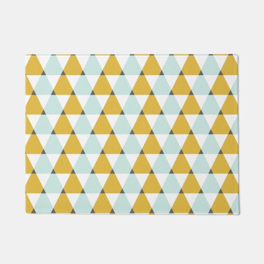 Het moderne Geometrische Patroon van de Driehoeken Deurmat (Voorkant)