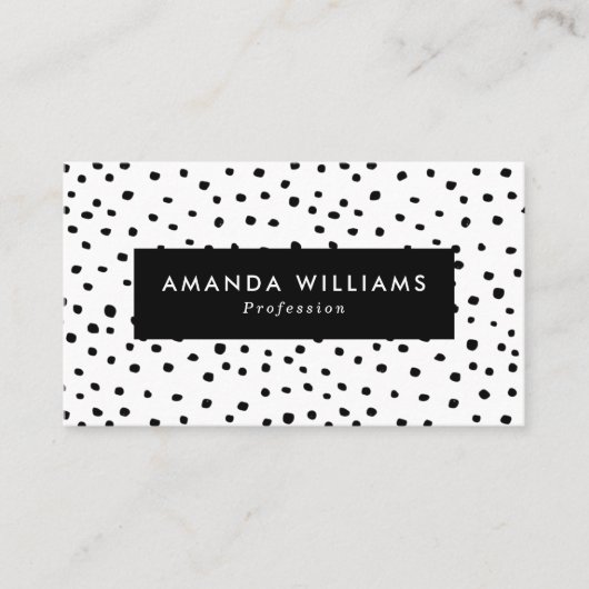 Het moderne Gevormde Stip van de Inkt Visitekaartje (Voorkant)