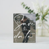 Het moderne gewaagde witte zwarte manuscript spare briefkaart (Staand voorkant)