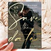 Het moderne gewaagde witte zwarte manuscript spare folie uitnodiging briefkaart