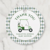 Het moderne golf Baby shower Bedankjes Labels (Achterkant)