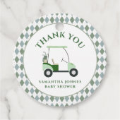 Het moderne golf Baby shower Bedankjes Labels (Voorkant)