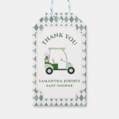 Het moderne golf Baby shower Cadeaulabel (Voorkant)