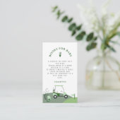 Het moderne golf Baby shower Informatiekaartje (Staand voorkant)